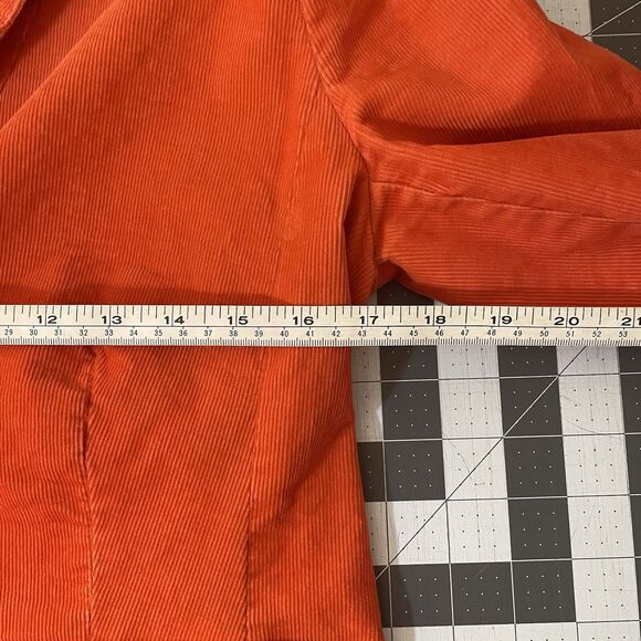 Boden Womens Corduroy Blazer Jacket Size 8R Orange Two-Button Pockets Casual - Picture 7 of 8